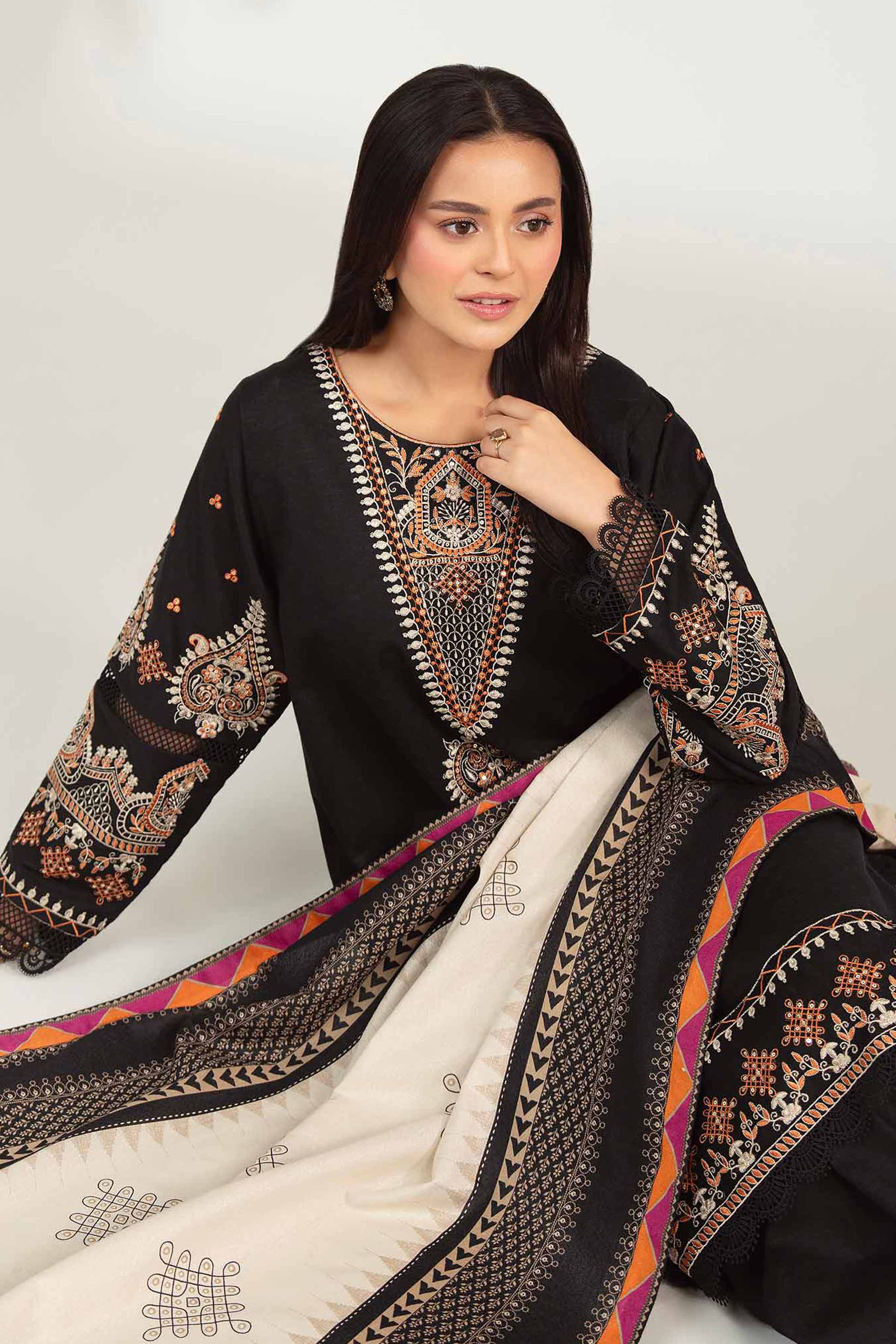 3 Piece - Printed Embroidered Suit - 42502958 for Women - Unstitched Collection | Nishat | Shop Online