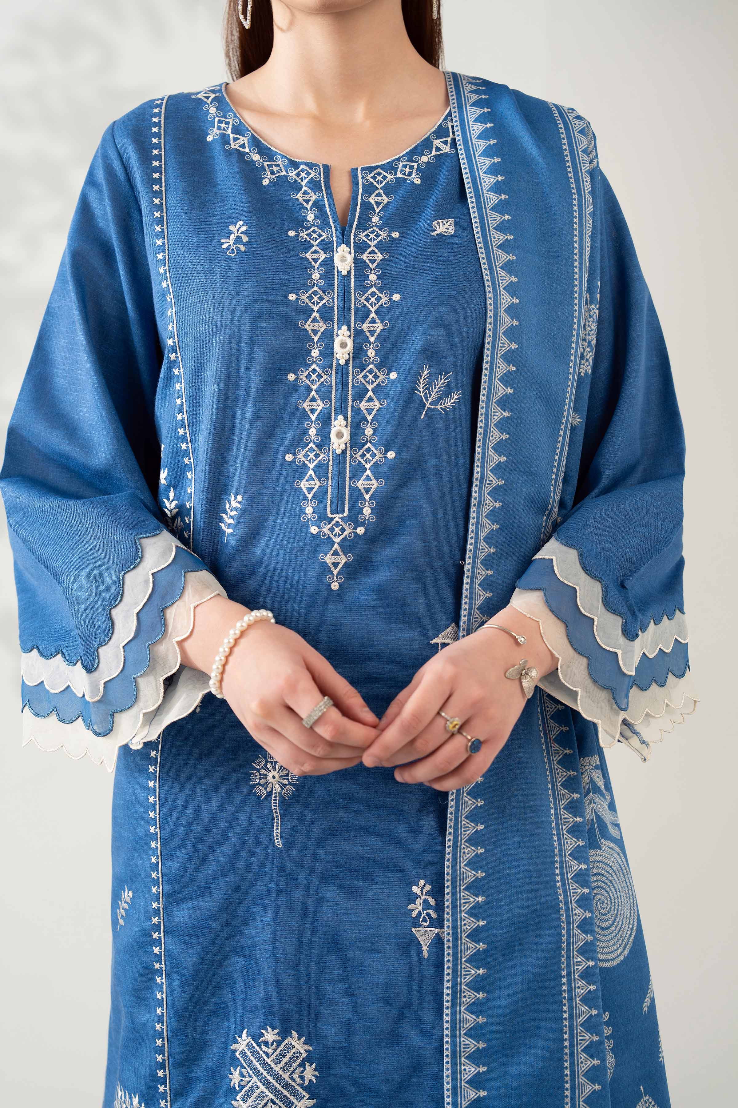 3 Piece - Printed Embroidered Suit - 42502962 for Women - Unstitched Collection | Nishat | Shop Online