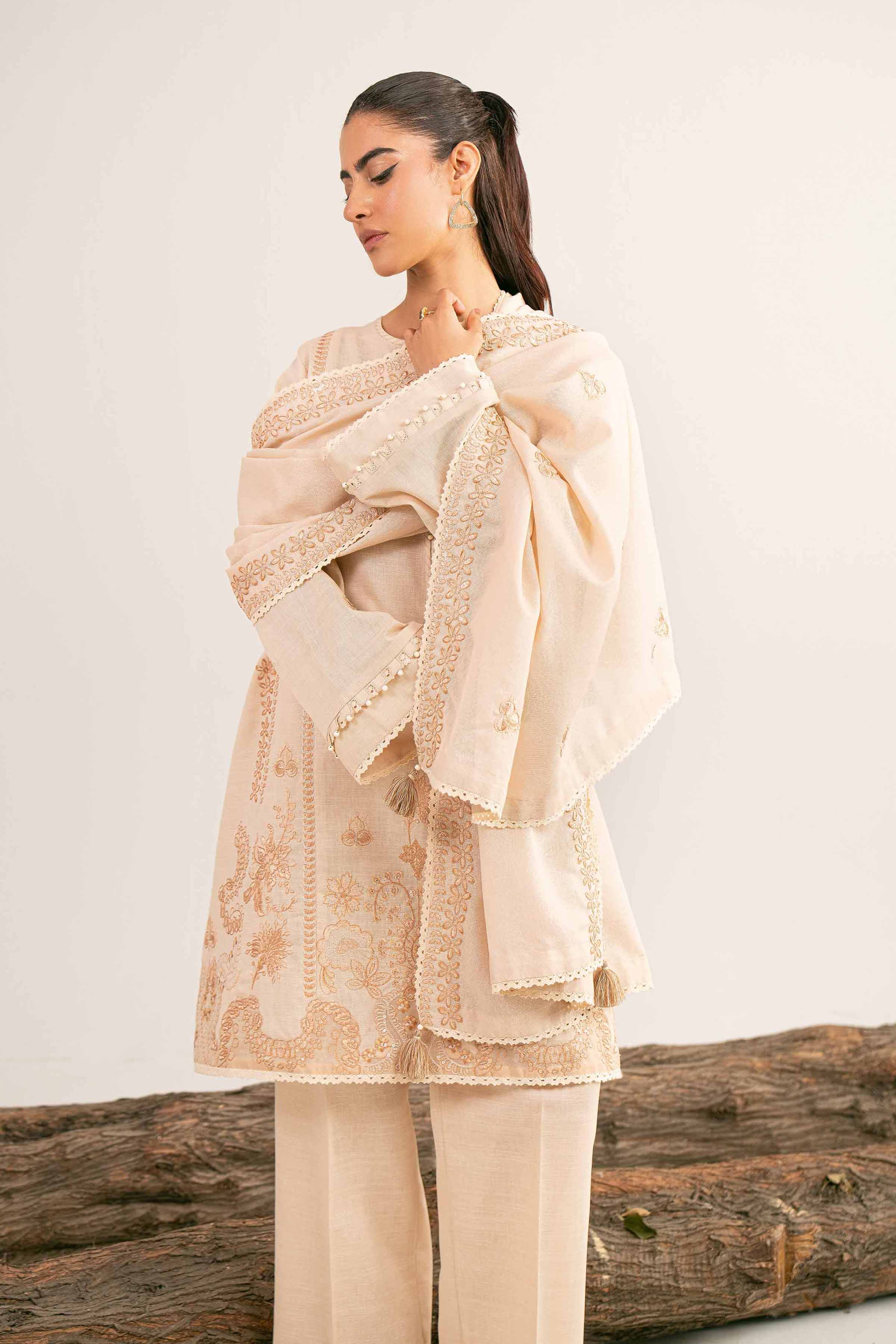 3 Piece - Embroidered Suit - 42503501 for Women - Unstitched Collection | Nishat | Shop Online